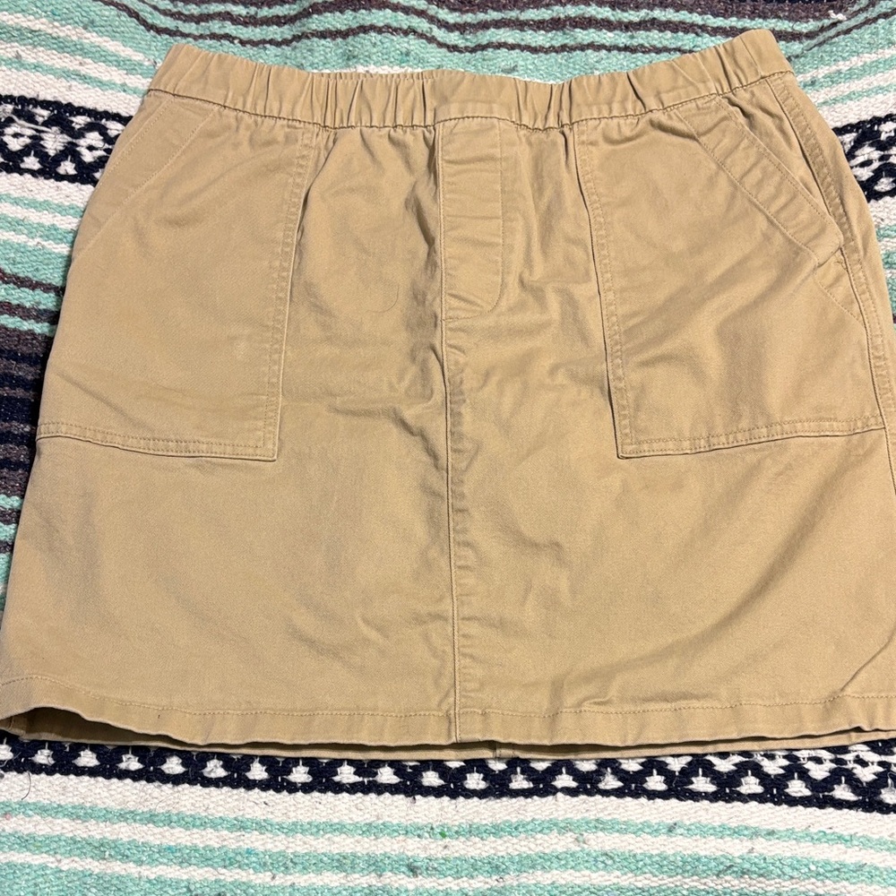 Lands End Tan Mini Skort  with Pockets
